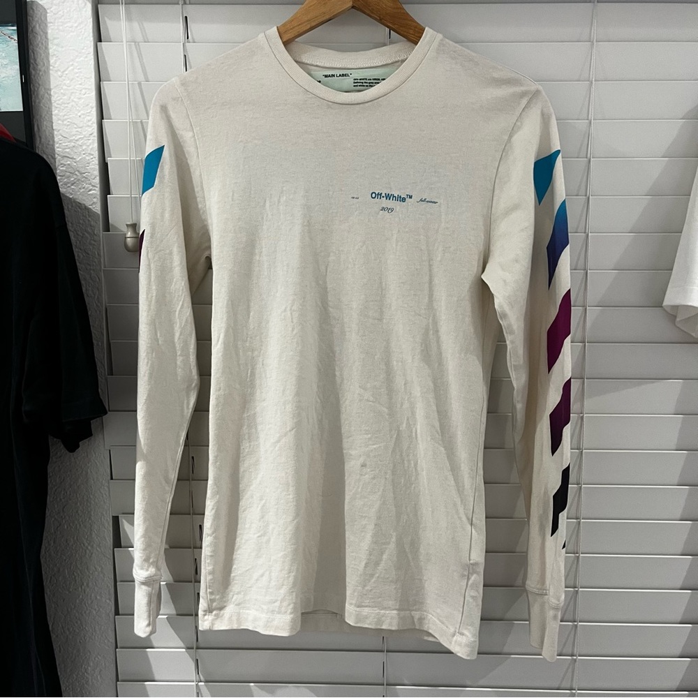 Off White 2019 Gradient White Long Sleeve